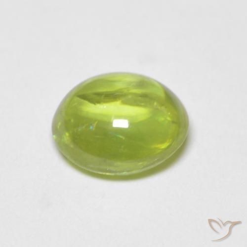 esfena Verde claro natural de 1.34 ct, Ovalada, Transparente