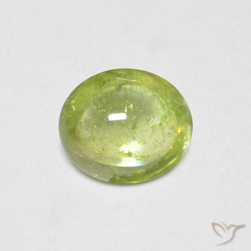 0.70ct Natural Verde claro esfena, Ovalada, Transparente