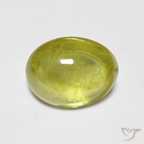 2.64ct Natural Amarillo limón esfena, Ovalada, Transparente