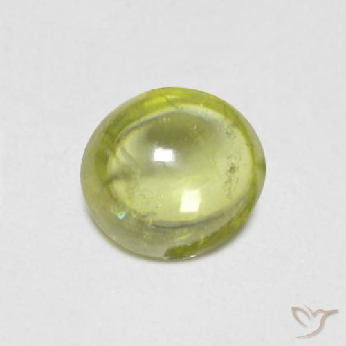 esfena Verde amarillento natural de 0.97 ct, Ovalada, Transparente