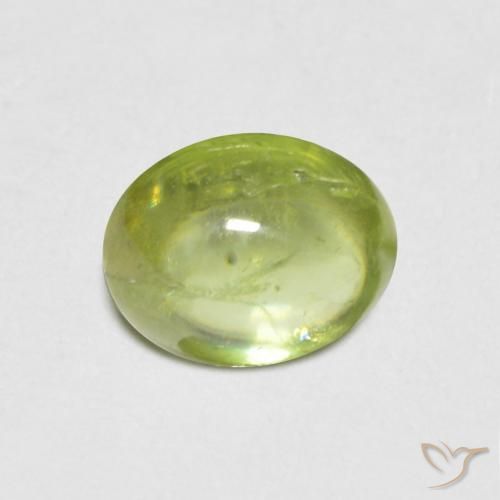 esfena Verde claro natural de 1.12 ct, Ovalada, Transparente