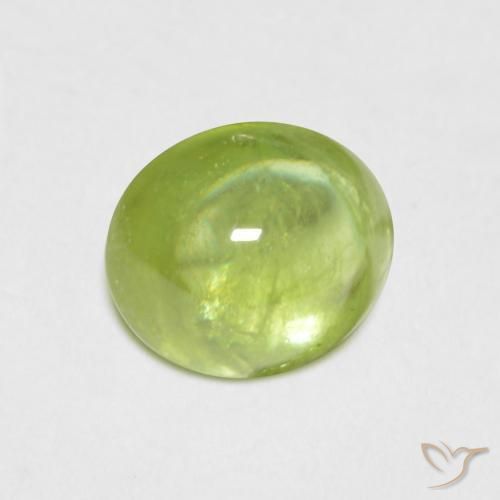 esfena Verde amarillento natural de 1.33 ct, Ovalada, Transparente