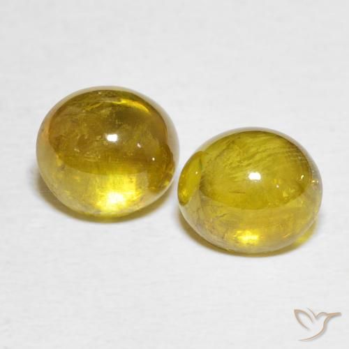 3.89ctw Natural Amarillo medio esfena, Ovalada, Transparente