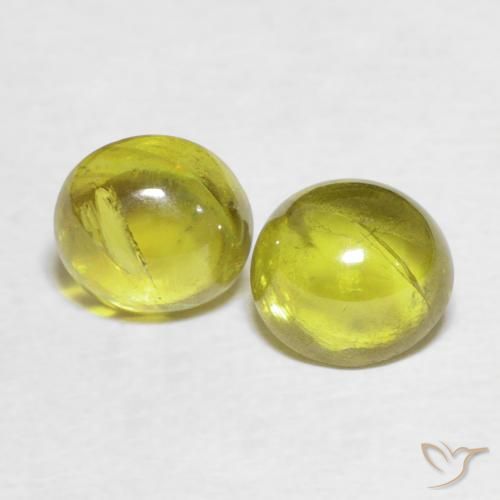 2.64ctw Natural Amarillo amarronado esfena, Ovalada, Transparente
