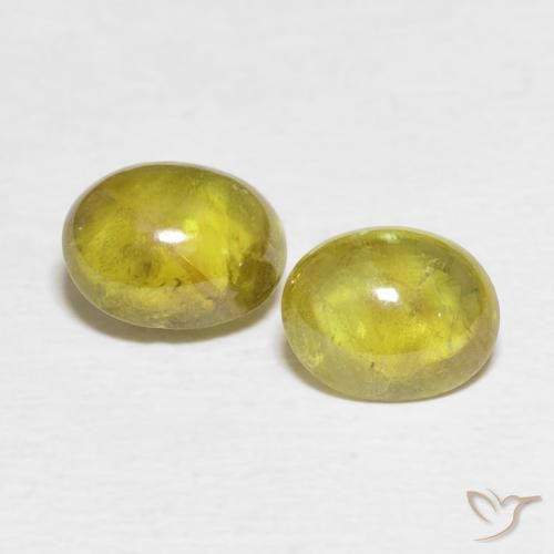 2.31ctw Natural Amarillo otoño esfena, Ovalada, Transparente