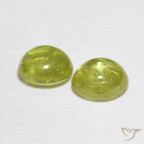 Gemas de esfena Pineapple yellow natural de 1.98 ct, Ovalada, Transparente