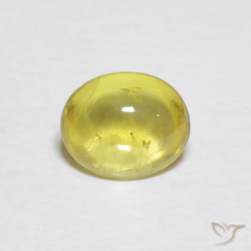 0.89ct Natural Amarillo cyber esfena, Ovalada, Transparente