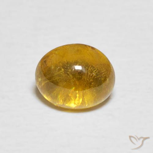 1.02ct Natural Marrón amarillento esfena, Ovalada, Transparente