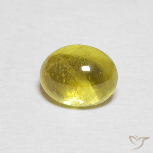 0.96ct Natural Amarillo amarronado esfena, Ovalada, Transparente