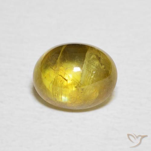 1.58ct Natural Amarillo amarronado esfena, Ovalada, Transparente