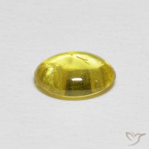 esfena Amarillo miel claro natural de 1.34 ct, Ovalada, Transparente