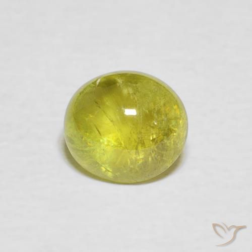 1.18ct Natural Amarillo medio esfena, Ovalada, Transparente