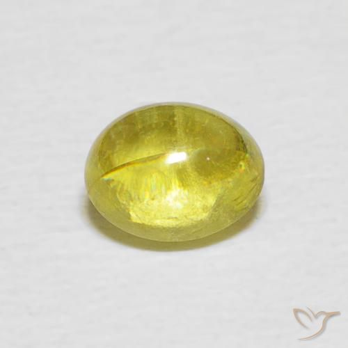 0.84ct Natural Amarillo medio esfena, Ovalada, Transparente