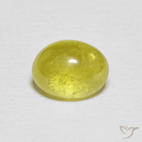 1.76ct Natural Pineapple yellow esfena, Ovalada, Transparente