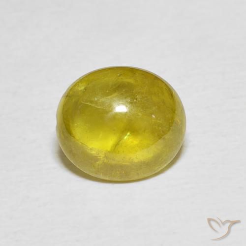 3.21ct Natural Pineapple yellow esfena, Ovalada, Transparente