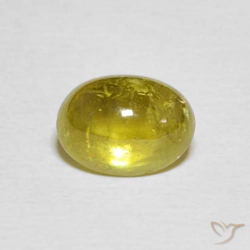 2.12ct Natural Amarillo medio esfena, Ovalada, Transparente