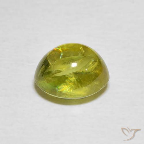 esfena Pineapple yellow natural de 2.25 ct, Ovalada, Transparente