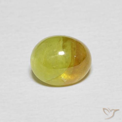 1.50ct Natural Amarillo pálido esfena, Ovalada, Translúcido