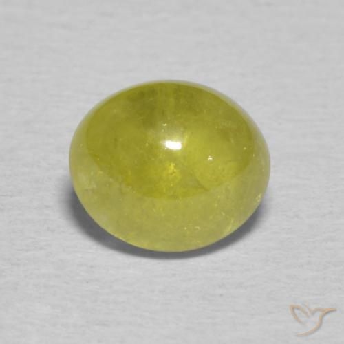 1.39ct Natural Amarillo medio esfena, Ovalada, Transparente