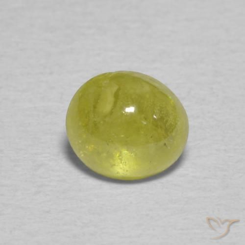0.85ct Natural Amarillo medio esfena, Ovalada, Transparente