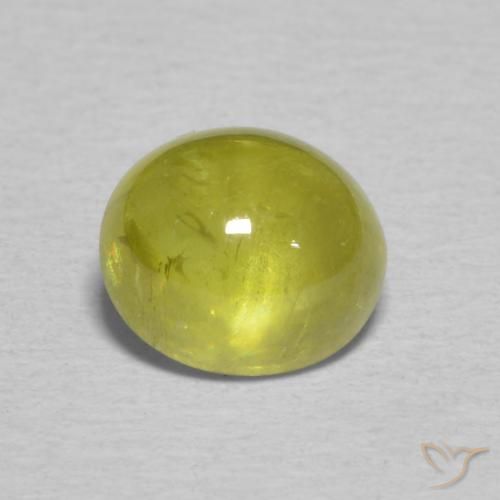 1.52ct Natural Amarillo medio esfena, Ovalada, Transparente