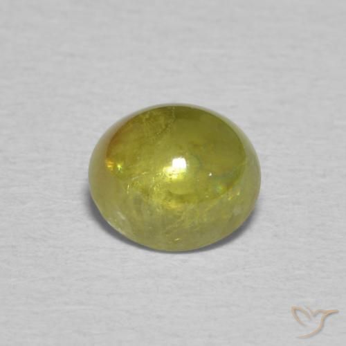 0.95ct Natural Amarillo medio esfena, Ovalada, Transparente