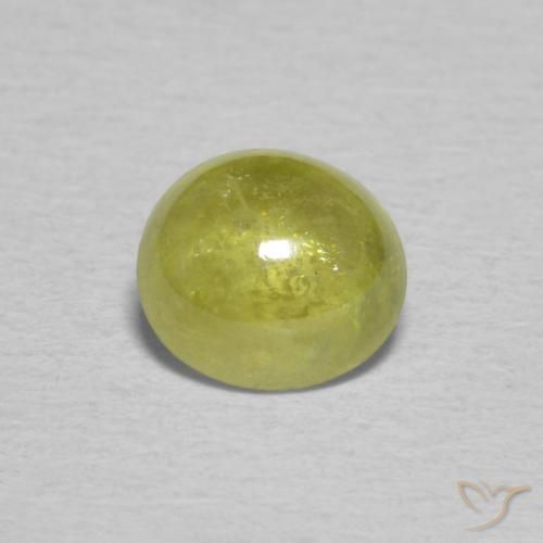 0.92ct Natural Amarillo medio esfena, Ovalada, Transparente
