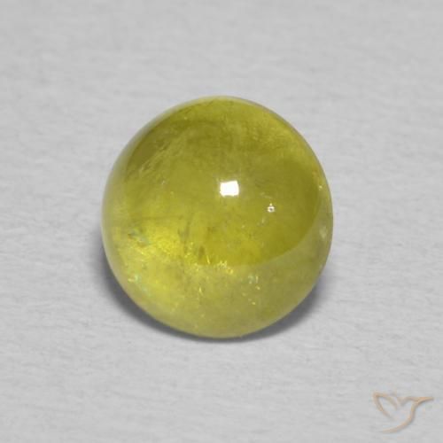 esfena Pineapple yellow natural de 1.41 ct, Ovalada, Transparente