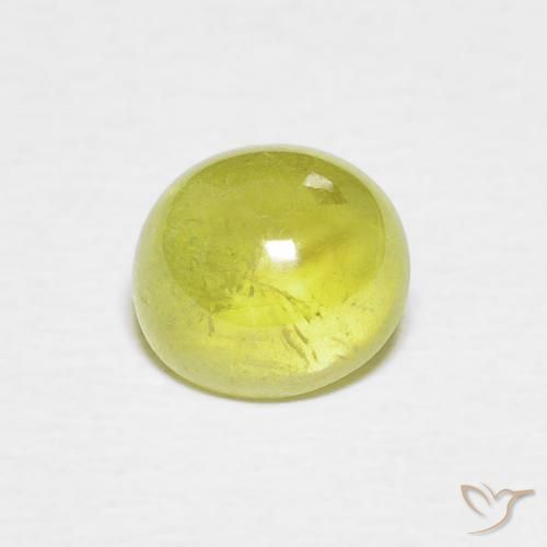 1.53ct Natural Verde amarillento esfena, Ovalada, Transparente