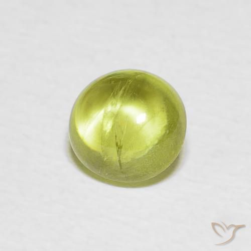 esfena Verde terroso cálido natural de 1.18 ct, Ovalada, Transparente