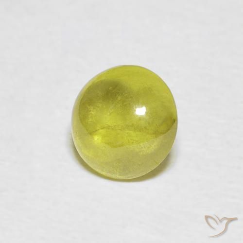 esfena Verde bosque cálido natural de 1.15 ct, Ovalada, Transparente