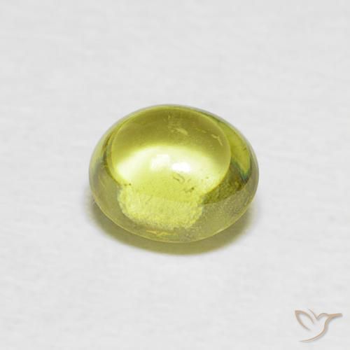 esfena Verde bosque cálido natural de 0.69 ct, Ovalada, Transparente