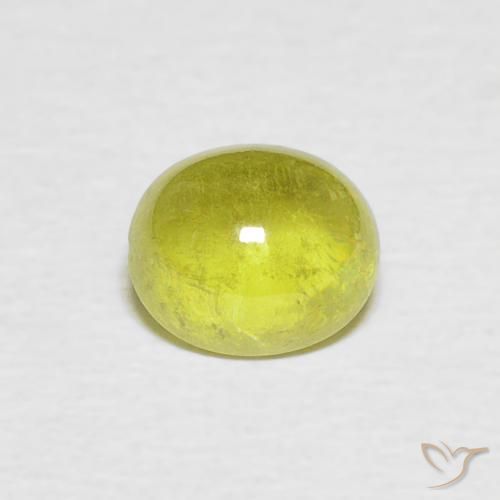 1.08ct Natural Verde medio esfena, Ovalada, Transparente