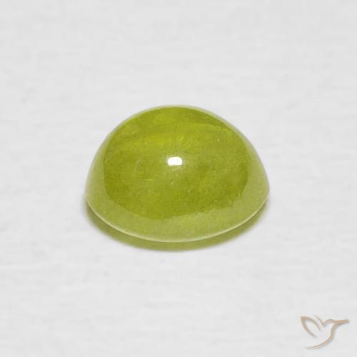 esfena Verde bosque cálido natural de 1.06 ct, Ovalada, Transparente