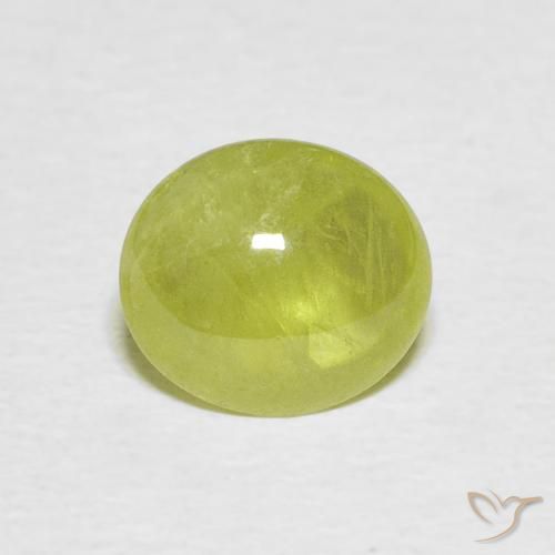 1.93ct Natural Verde terroso cálido esfena, Ovalada, Transparente