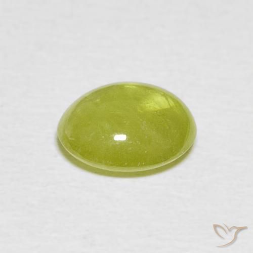 esfena Verde terroso cálido natural de 1.93 ct, Ovalada, Transparente