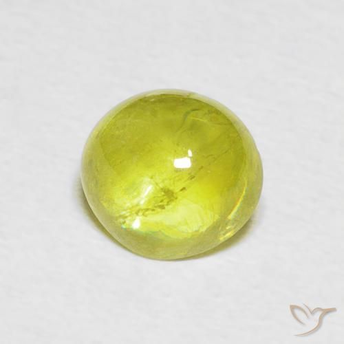 esfena Amarillo limón claro natural de 1.73 ct, Ovalada, Transparente