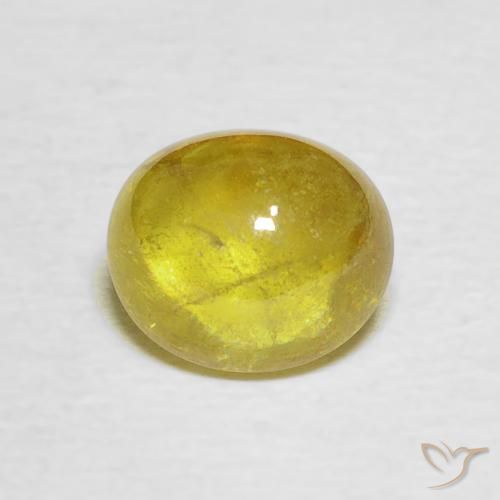 2.17ct Natural Amarillo amarronado esfena, Ovalada, Transparente