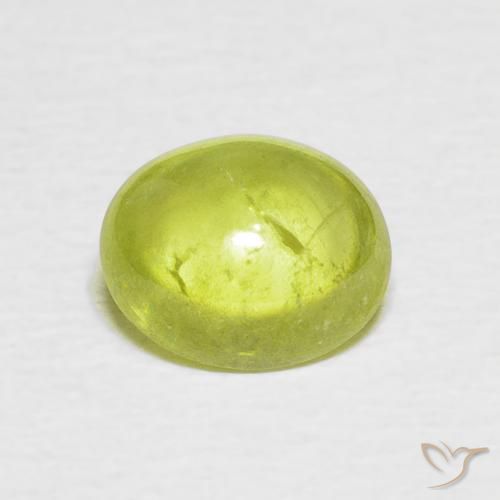 1.57ct Natural Amarillo limón claro esfena, Ovalada, Transparente