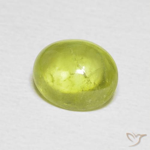 esfena Amarillo limón claro natural de 1.57 ct, Ovalada, Transparente