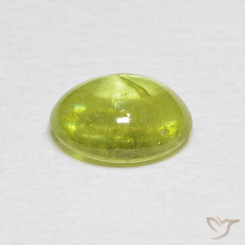 esfena Amarillo limón claro natural de 1.57 ct, Ovalada, Transparente