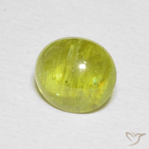 esfena Amarillo claro natural de 2.22 ct, Ovalada, Transparente