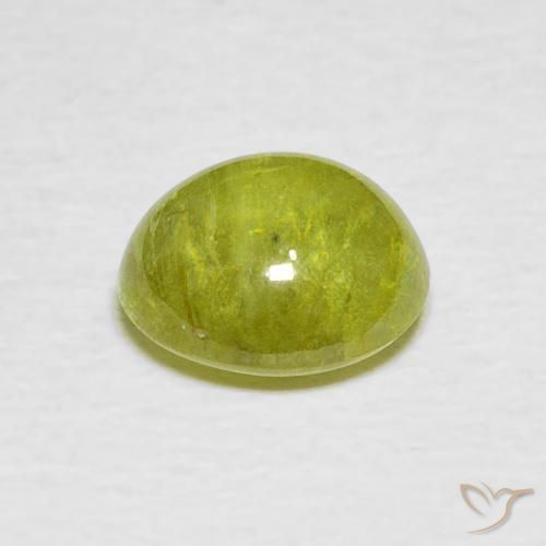 esfena Amarillo claro natural de 2.22 ct, Ovalada, Transparente