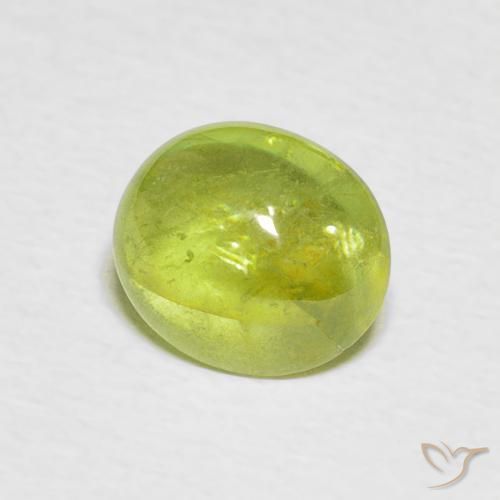 esfena Amarillo claro natural de 1.90 ct, Ovalada, Transparente
