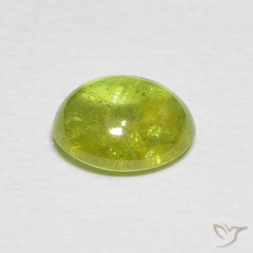 esfena Amarillo claro natural de 1.90 ct, Ovalada, Transparente