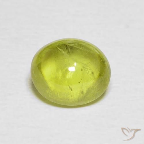 1.63ct Natural Amarillo limón claro esfena, Ovalada, Transparente