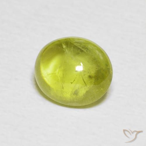 esfena Amarillo limón claro natural de 1.63 ct, Ovalada, Transparente