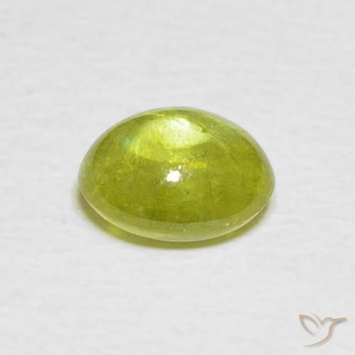 esfena Amarillo limón claro natural de 1.63 ct, Ovalada, Transparente