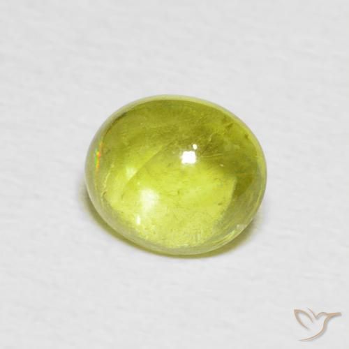 esfena Amarillo claro natural de 1.44 ct, Ovalada, Transparente