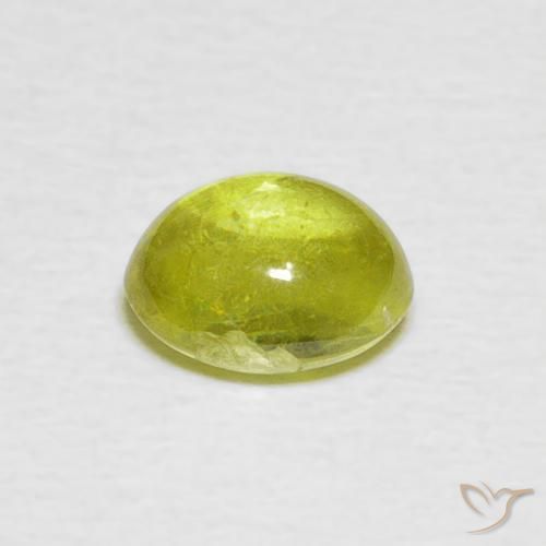 esfena Amarillo claro natural de 1.44 ct, Ovalada, Transparente